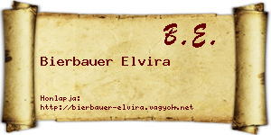 Bierbauer Elvira névjegykártya