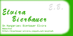 elvira bierbauer business card